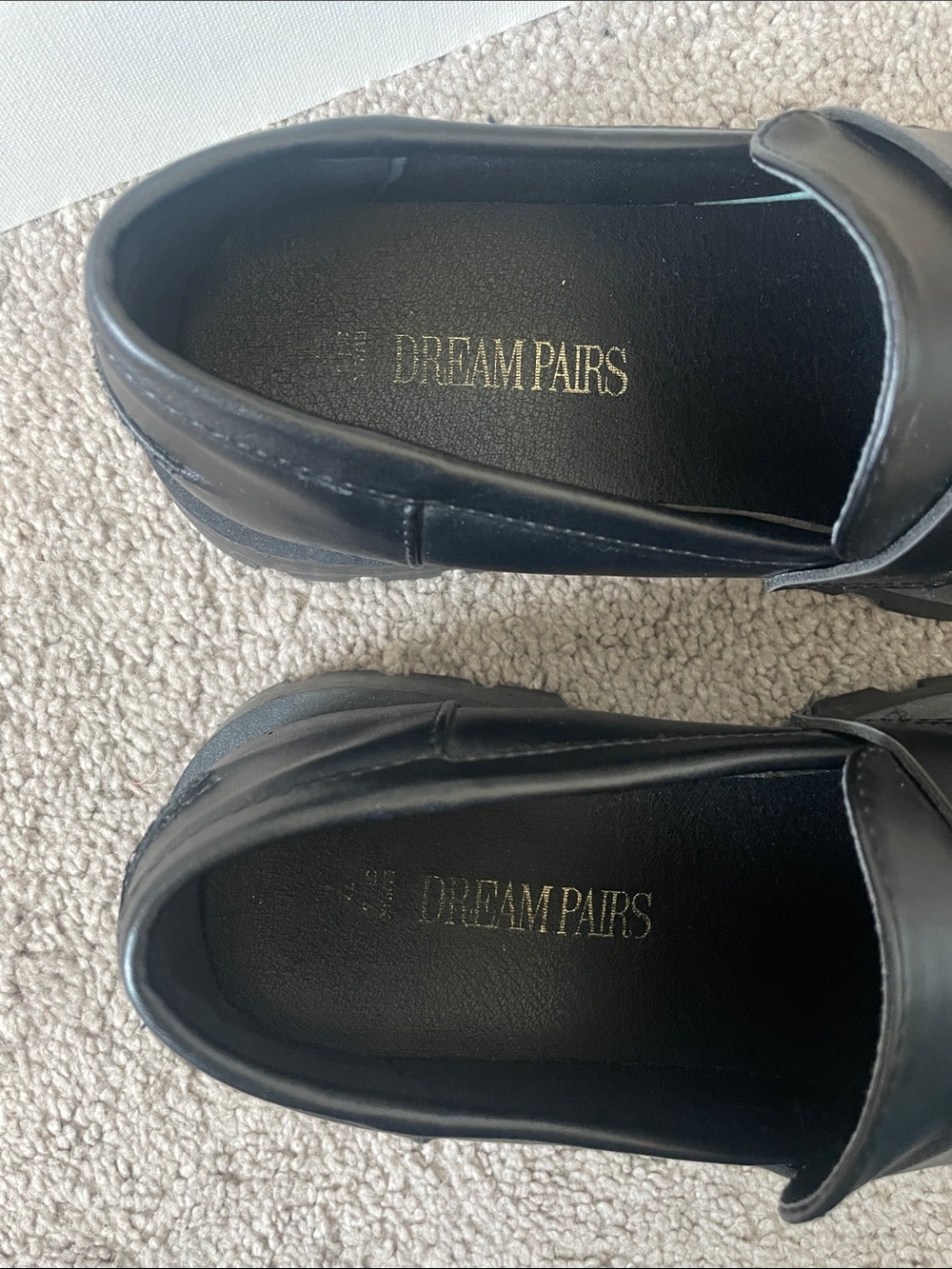 Dream Pairs Black Lug Sole Penny Loafers - Picture 4 of 5